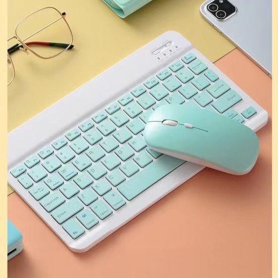 Kompatibel mit Apple Color Macaron Ultra-Thin Wireless Keyboard und Maus 