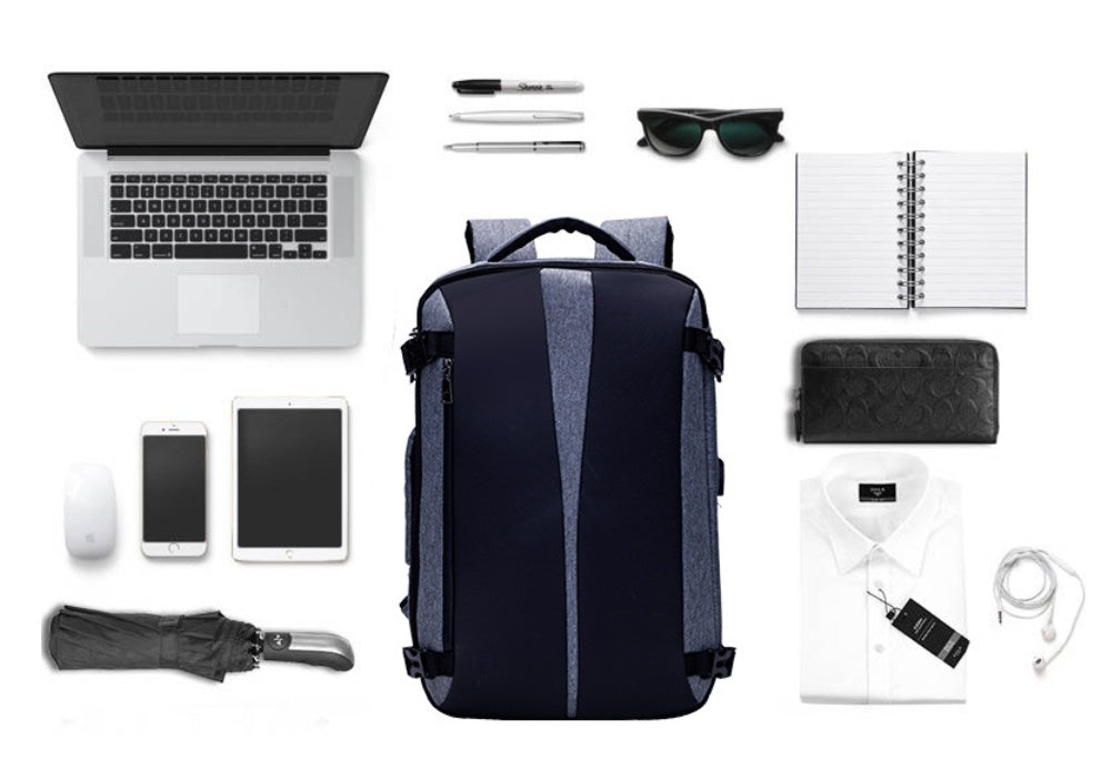 Diebstahlsicherer, wandelbarer USB-Lade-Rucksack 