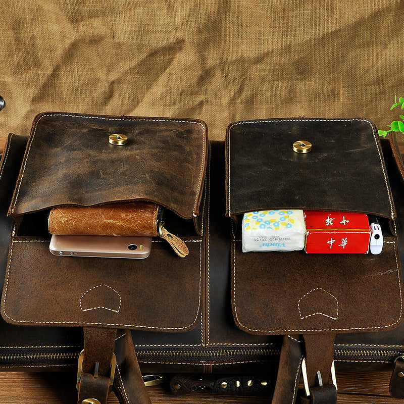 Handtasche aus Crazy-Horse-Leder