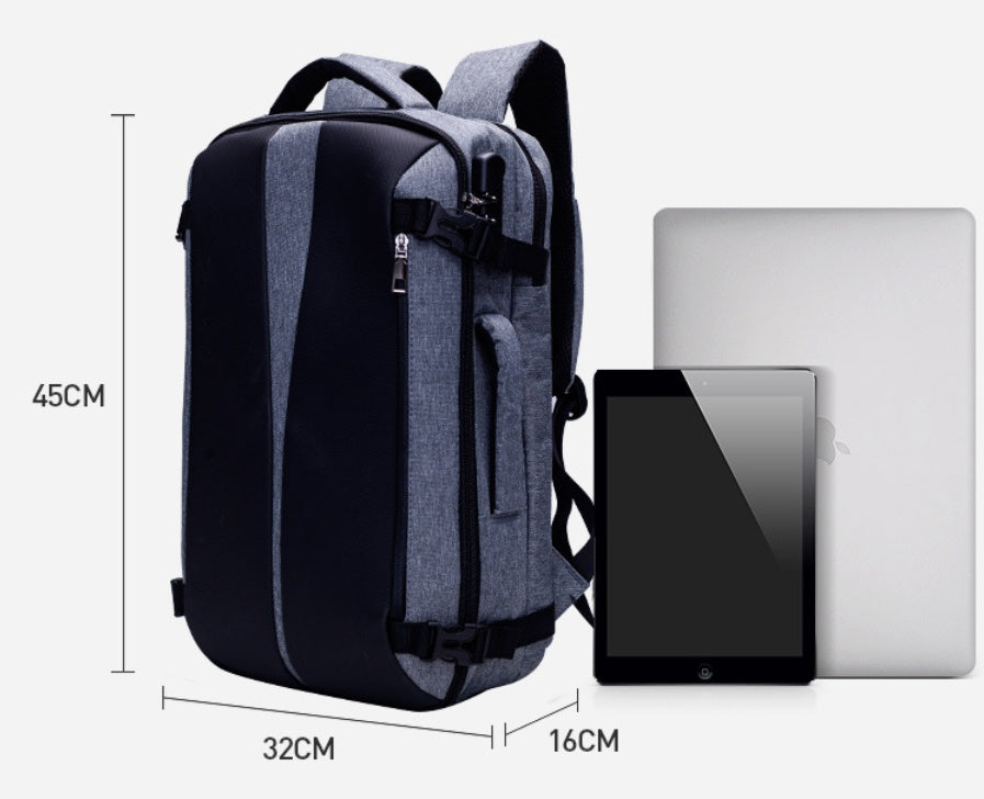 Diebstahlsicherer, wandelbarer USB-Lade-Rucksack 