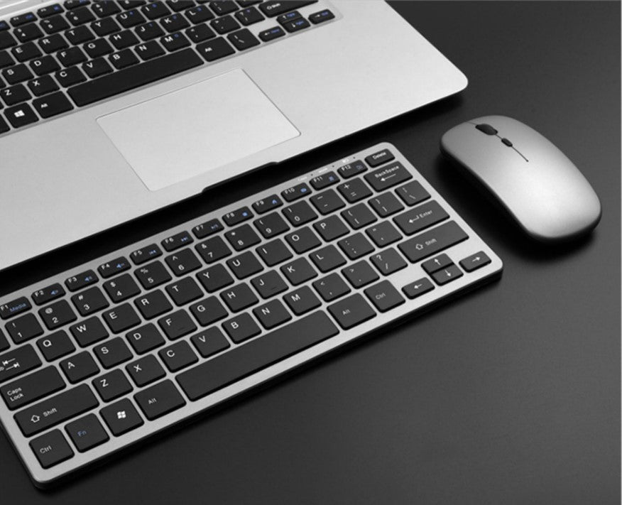 Kabelloses 2,4-GHz-Lade-Tastatur-Maus-Set (geräuschlos) 