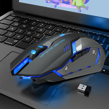 Leise Gaming-Maus mit kabelloser Ladefunktion